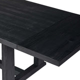 Otto Extension Dining Table, Black-Furniture - Dining-High Fashion Home