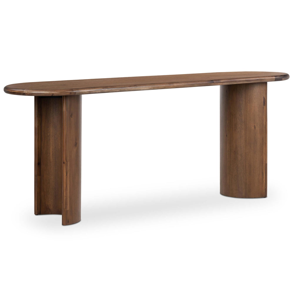 Paden Large Console Table, Seasoned Brown Acacia-Furniture - Accent Tables-High Fashion Home