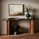 Paden Large Console Table, Seasoned Brown Acacia-Furniture - Accent Tables-High Fashion Home