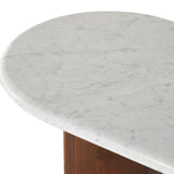 Paden Large Console Table, White Marble-Furniture - Accent Tables-High Fashion Home