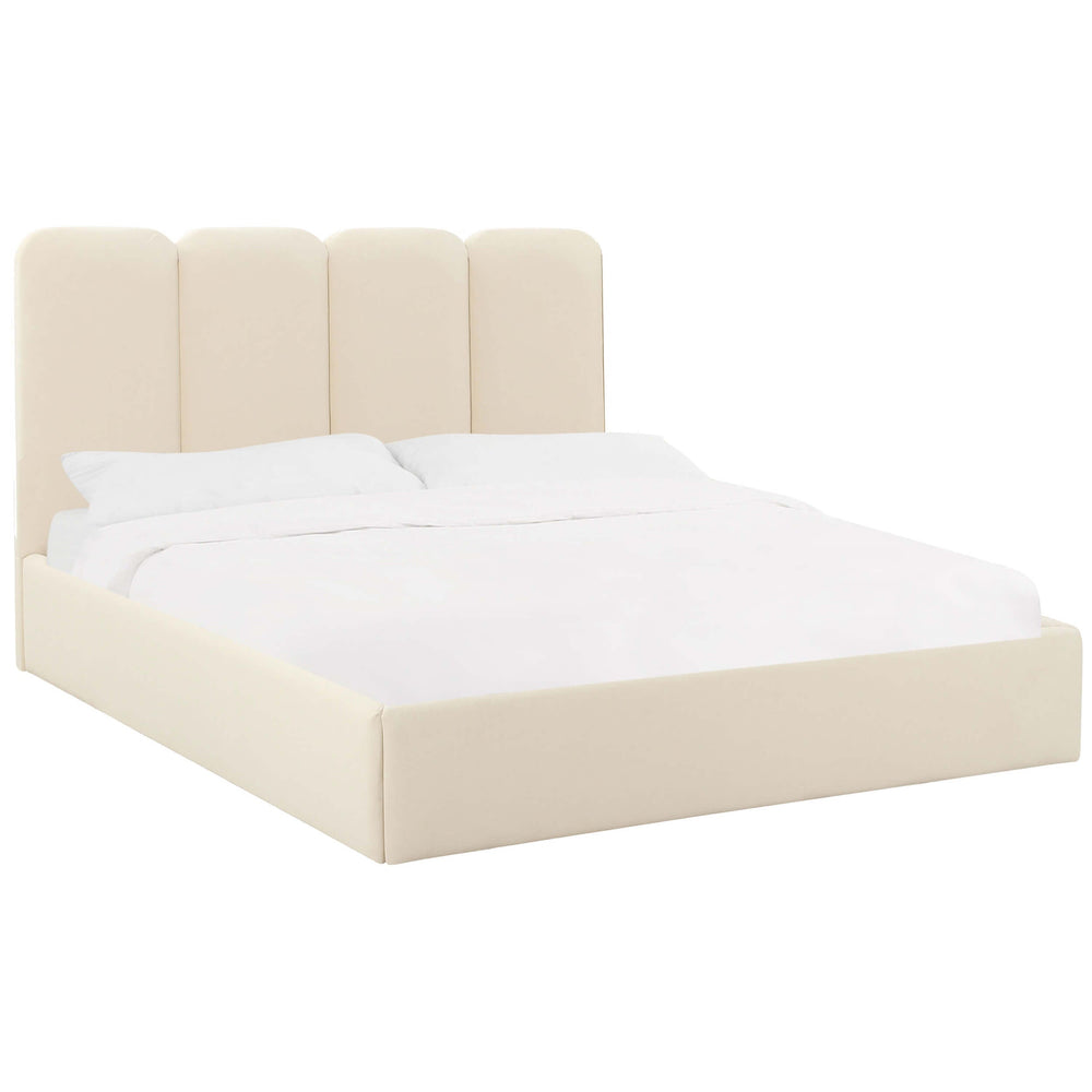 Palani Bed, Cream-Furniture - Bedroom-High Fashion Home