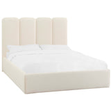 Palani Boucle Bed, Cream-Furniture - Bedroom-High Fashion Home