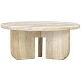 Patrizia Round Coffee Table, Neutral-Furniture - Accent Tables-High Fashion Home