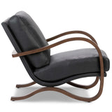 Paxon Leather Chair, Brickhouse Black-Furniture - Chairs-High Fashion Home