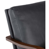 Paxon Leather Chair, Brickhouse Black-Furniture - Chairs-High Fashion Home