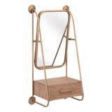 Peralta Mirror Shelf, Brass