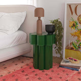 Petal Side Table, Glossy Green-Furniture - Accent Tables-High Fashion Home