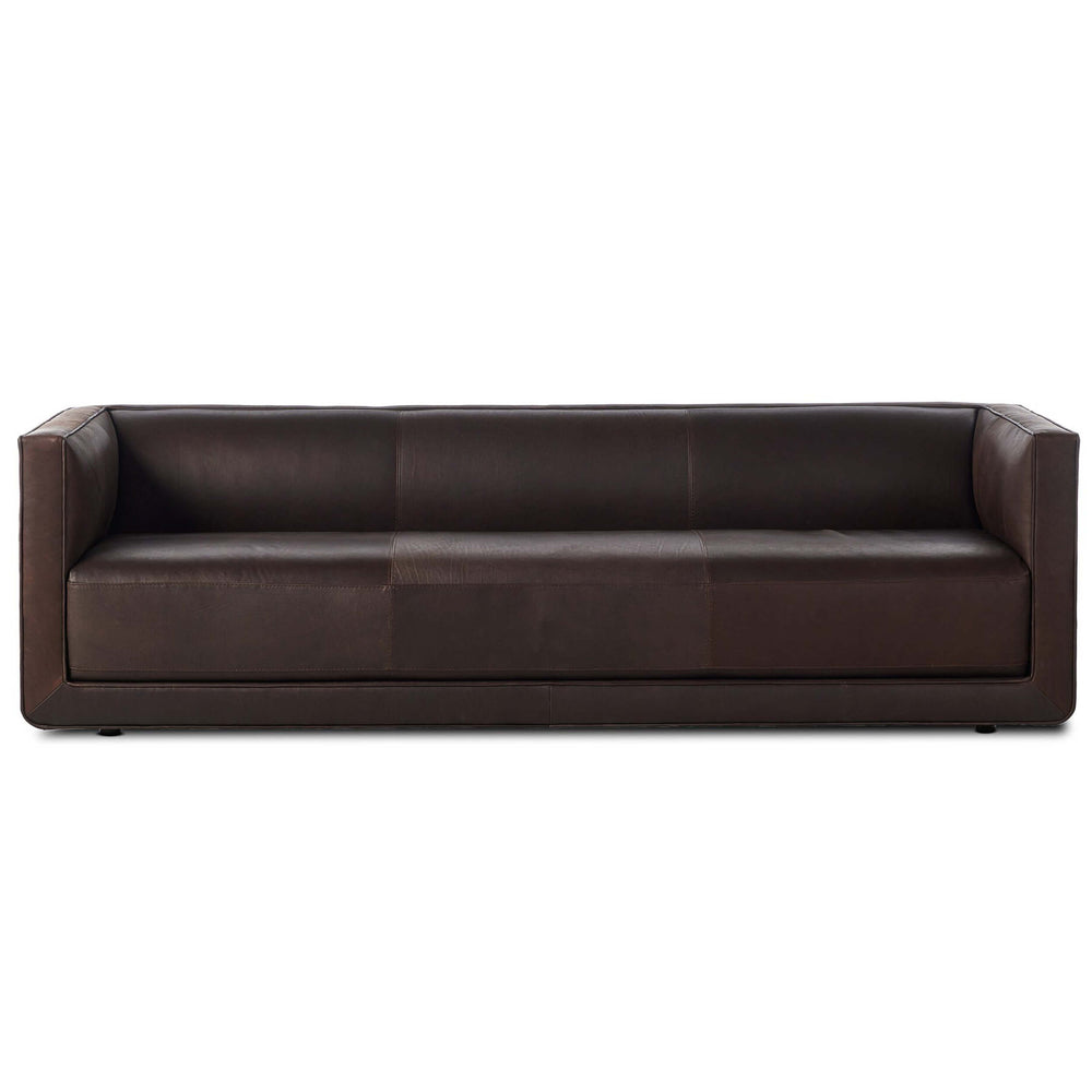 Phillip Leather Sofa, Heirloom Cigar-Furniture - Sofas-High Fashion Home