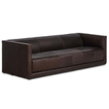 Phillip Leather Sofa, Heirloom Cigar-Furniture - Sofas-High Fashion Home