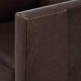 Phillip Leather Swivel Chair, Heirloom Cigar-Furniture - Chairs-High Fashion Home