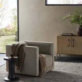 Phillip Swivel Chair, Delta Tweed-Furniture - Chairs-High Fashion Home