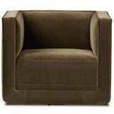 Phillip Swivel Chair, Surrey Olive-Furniture - Chairs-High Fashion Home