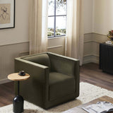 Phillip Swivel Chair, Surrey Olive-Furniture - Chairs-High Fashion Home