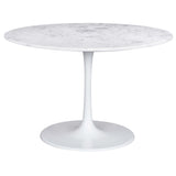 Phoenix 47" Round Dining Table, White