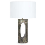 Portia Marble Table Lamp, Green-Lighting-High Fashion Home