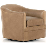 Quinton Leather Swivel Chair, Osorno Taupe-Furniture - Chairs-High Fashion Home