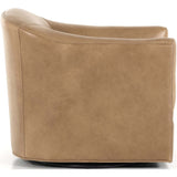 Quinton Leather Swivel Chair, Osorno Taupe-Furniture - Chairs-High Fashion Home