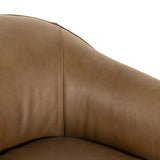 Quinton Leather Swivel Chair, Osorno Taupe-Furniture - Chairs-High Fashion Home