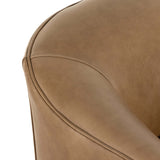 Quinton Leather Swivel Chair, Osorno Taupe-Furniture - Chairs-High Fashion Home