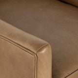 Quinton Leather Swivel Chair, Osorno Taupe-Furniture - Chairs-High Fashion Home