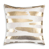 Raya Pillow, Ivory/Gold-Accessories-High Fashion Home