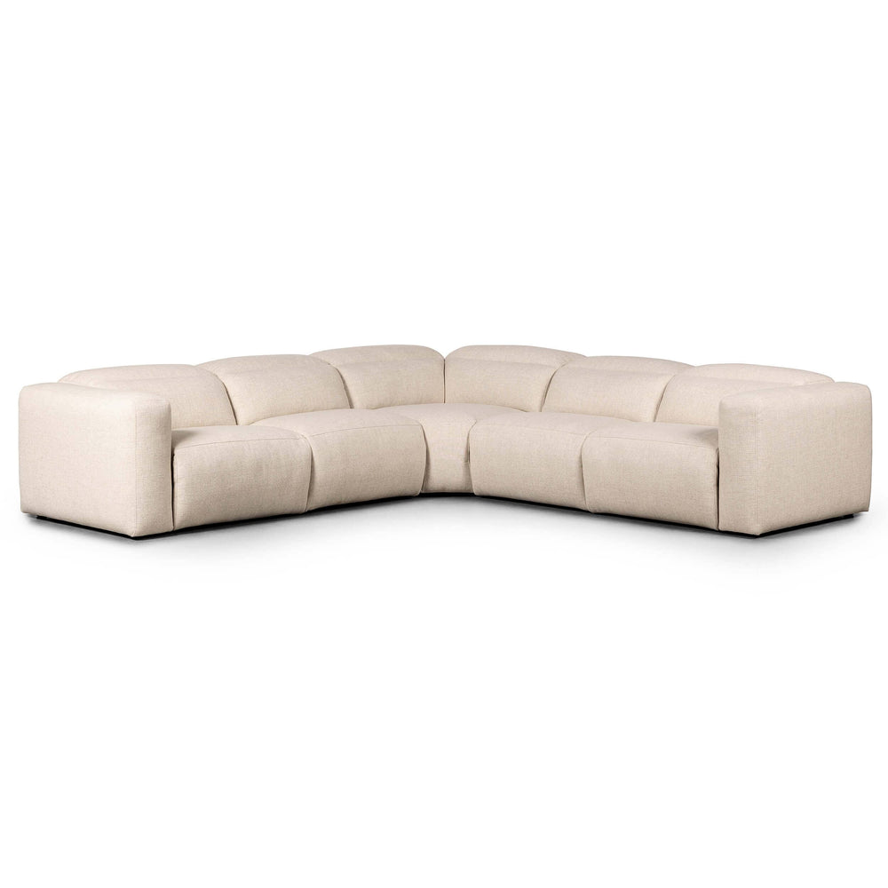 Radley 5 Piece Power Recliner Sectional, Antigo Natural-Furniture - Sofas-High Fashion Home