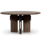 Railay Round Outdoor Dining Table, Stained Toasted Brown-Furniture - Outdoor-High Fashion Home