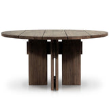 Railay Round Outdoor Dining Table, Stained Toasted Brown-Furniture - Outdoor-High Fashion Home