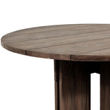 Railay Round Outdoor Dining Table, Stained Toasted Brown-Furniture - Outdoor-High Fashion Home