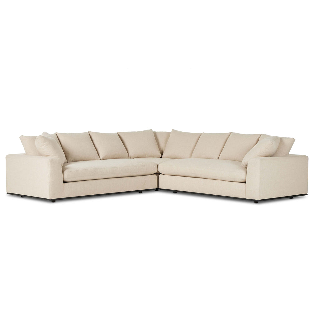 Ralston 3-Piece Corner Sectional, Irving Flax-Furniture - Sofas-High Fashion Home