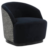 Reese Swivel Chair, Black-Furniture - Chairs-High Fashion Home