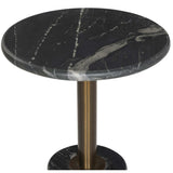 Reeves End Table, Black Marble-Furniture - Accent Tables-High Fashion Home