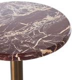 Reeves End Table, Garnet Marble-Furniture - Accent Tables-High Fashion Home