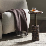 Reeves End Table, Garnet Marble-Furniture - Accent Tables-High Fashion Home