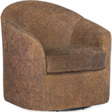 Remi Leather Swivel Chair,-Furniture - Chairs-High Fashion Home