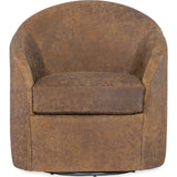 Remi Leather Swivel Chair,-Furniture - Chairs-High Fashion Home