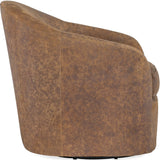 Remi Leather Swivel Chair,-Furniture - Chairs-High Fashion Home