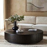 Renan Round Coffee Table, Dark Espresso