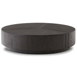 Renan Round Coffee Table, Dark Espresso