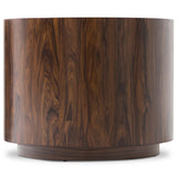 Renan Round End Table, Natural Morado