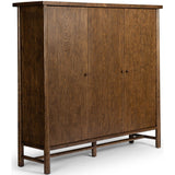 Renaud 3-Door Cabinet, Dark Toasted Oak-High Fashion Home