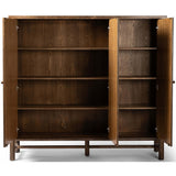 Renaud 3-Door Cabinet, Dark Toasted Oak-High Fashion Home