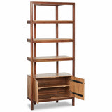 Renza Bookcase, Smoked Honey-Furniture - Storage-High Fashion Home