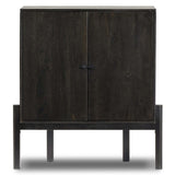 Reza Bar Cabinet, Worn Black-Furniture - Storage-High Fashion Home