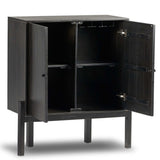 Reza Bar Cabinet, Worn Black-Furniture - Storage-High Fashion Home