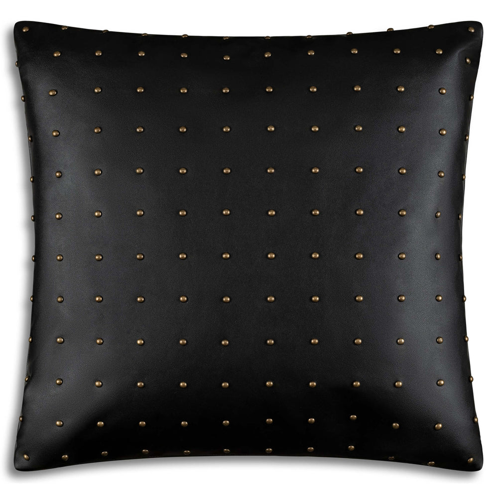 Riley Studded Pillow, Black-Accessories-High Fashion Home