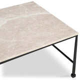 River Coffee Table, Botticino Marble