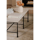 River Coffee Table, Botticino Marble