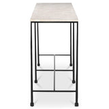 River Console Table, Botticino Marble-Furniture - Accent Tables-High Fashion Home