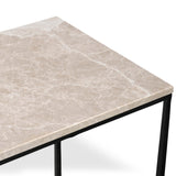 River Console Table, Botticino Marble-Furniture - Accent Tables-High Fashion Home